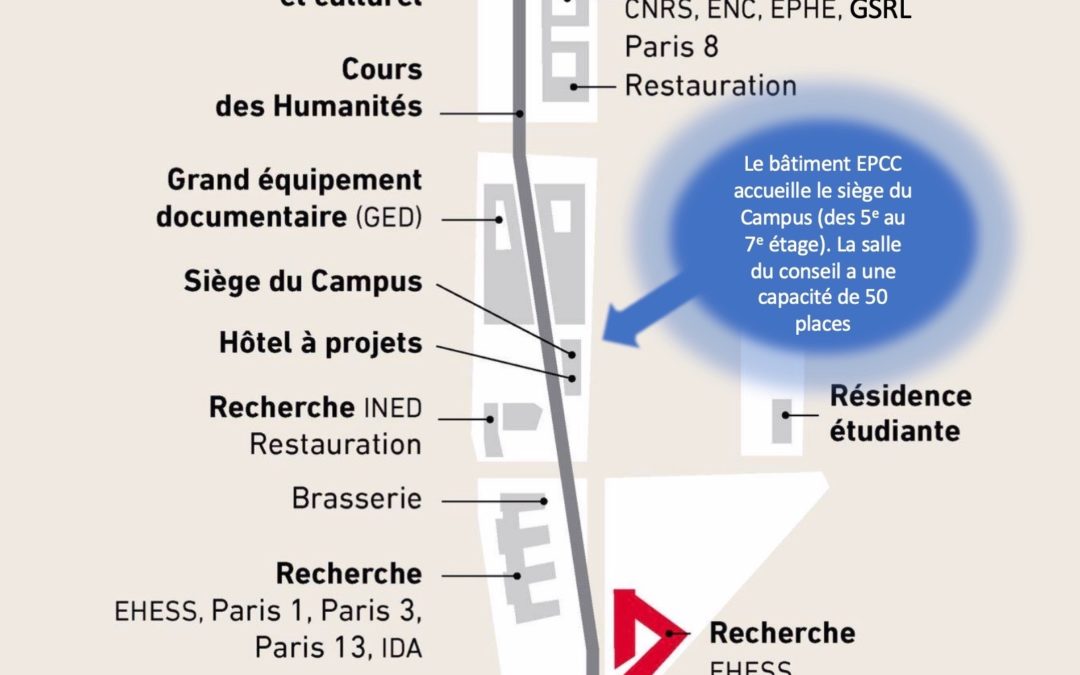 23 janvier 2020 – Plan d’accès au bâtiment EPCC du Campus Condorcet