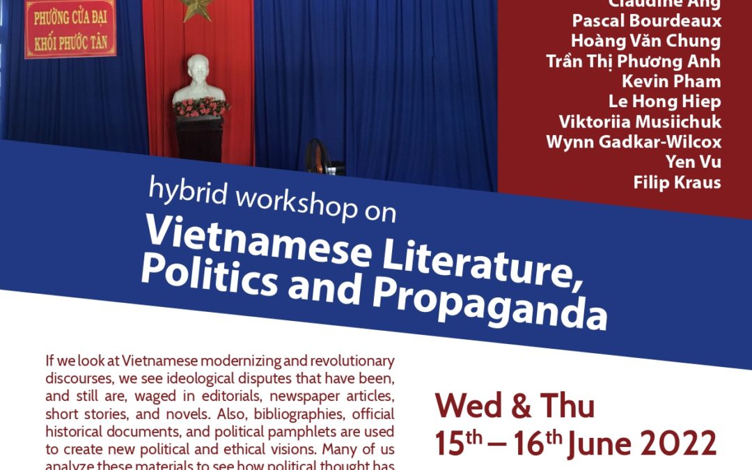 Atelier : “Vietnamese Literature, Politics and Propaganda” – 15 et 16 juin 2022
