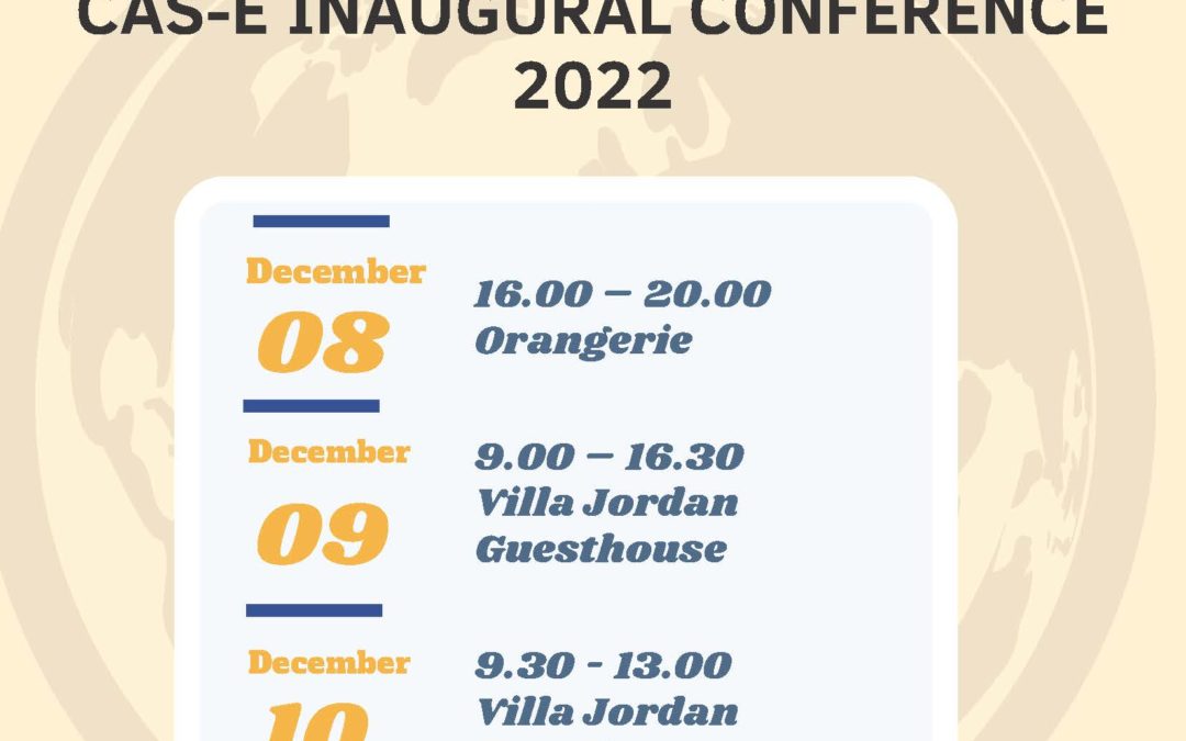 Conférence – Vincent Goossaert à la conférence inaugurale du CAS-E – 8 au 10 décembre 2022